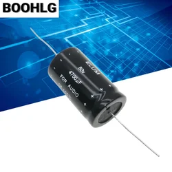 2PCS ELUM filter capacitor horizontal axial polarized electrolytic capacitor 80v 4700uf 25X43mm