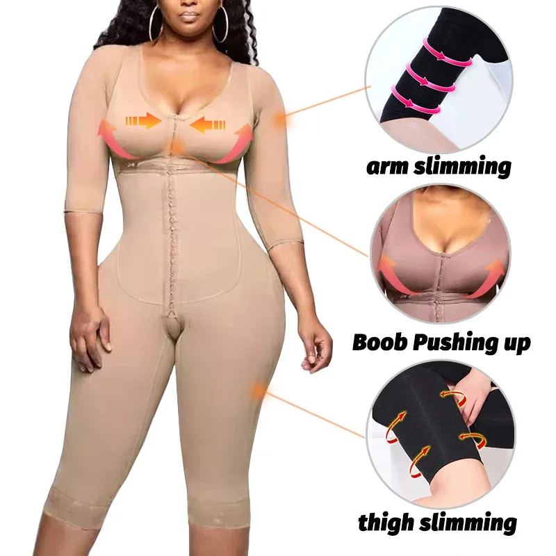 full-body-colombian-girdles-shaper-high-compression-bodysuits-postoperative-postpartum-lipo-arm-slimmer-waist-reducing-shapewear