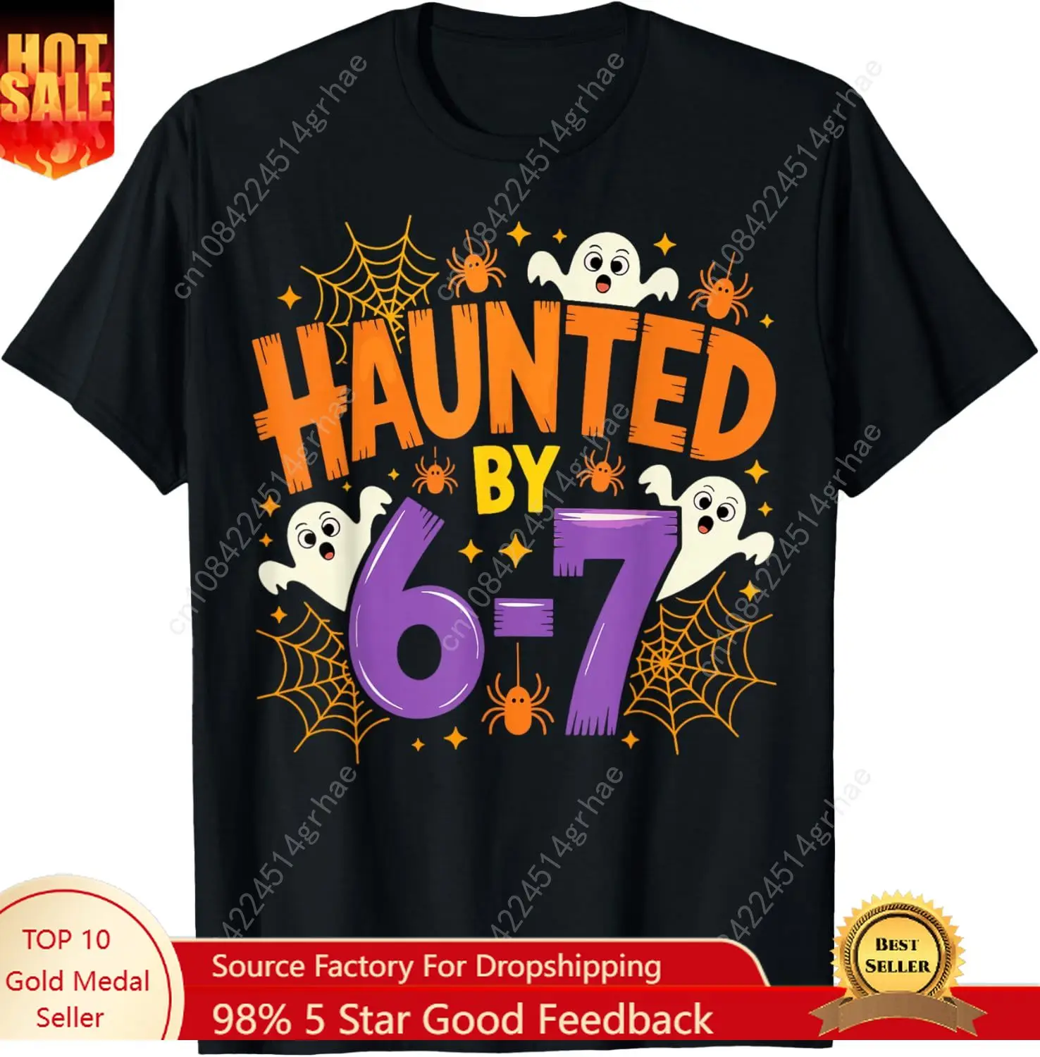 

Haunted by 67 Funny Six Seven Meme Spooky Ghost Halloween T-Shirt