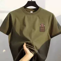 T-shirt en coton imprimé pour homme, style vintage américain, design simple, coupe ample, manches courtes, col rond, unisexe, pour couple 3