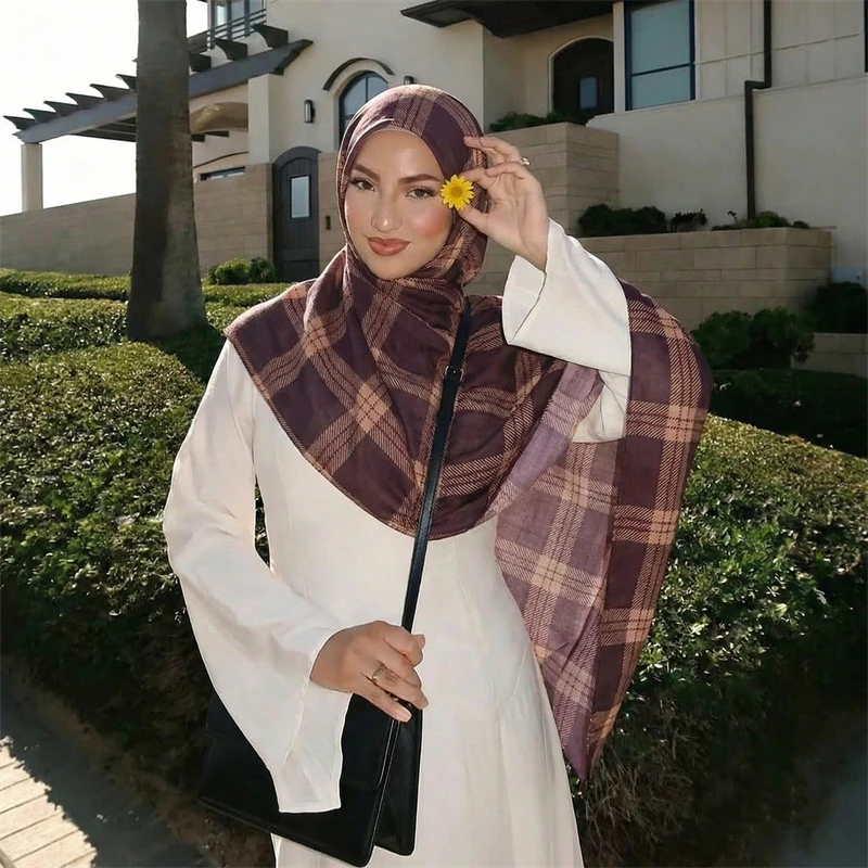 

Women's Watercolor Hijab Scarf Bandana Headband Vintage Luxury Beach 180cm Long Handkerchief Bohemia Muslim Accessories 2026