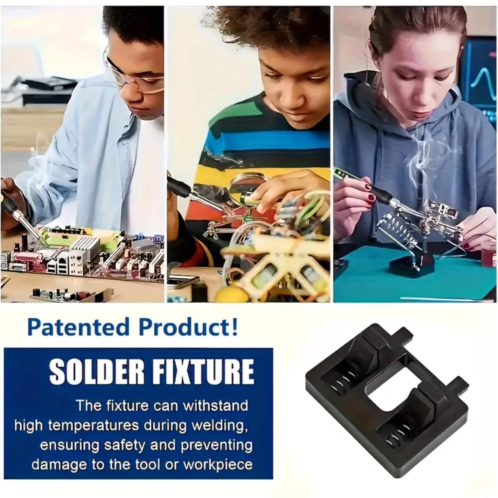 Double Wire Soldering Positioner Spring Cable Fixing Clamp Wiring Locator Electronic Welding Repair DIY Tool 1/2/5Pcs - Detail Angle #06