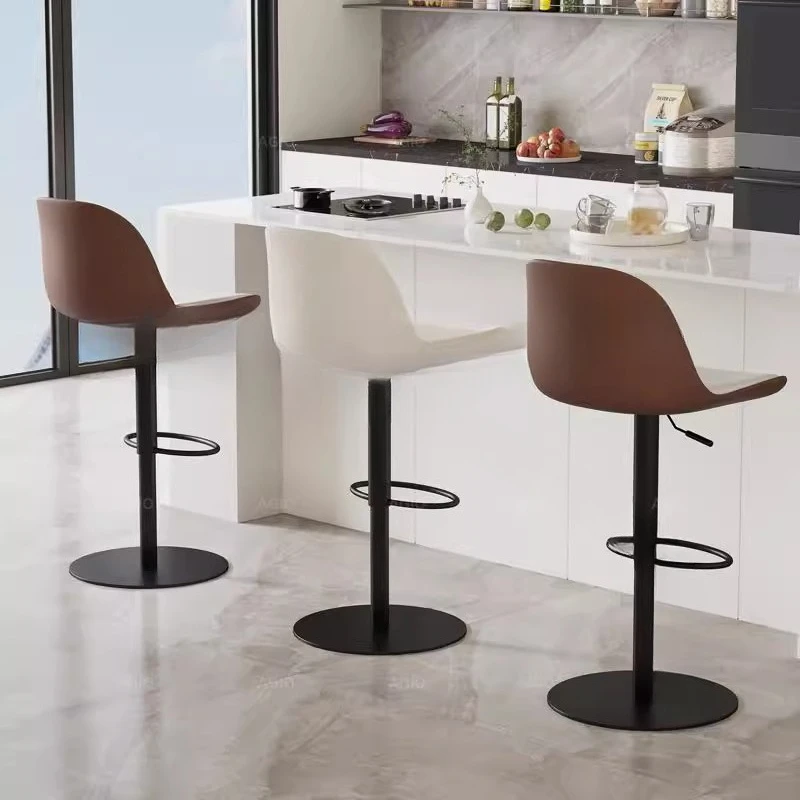 Modern simple light luxury household rotating lift bar chair designer minimalist backrest island bar stool high stool