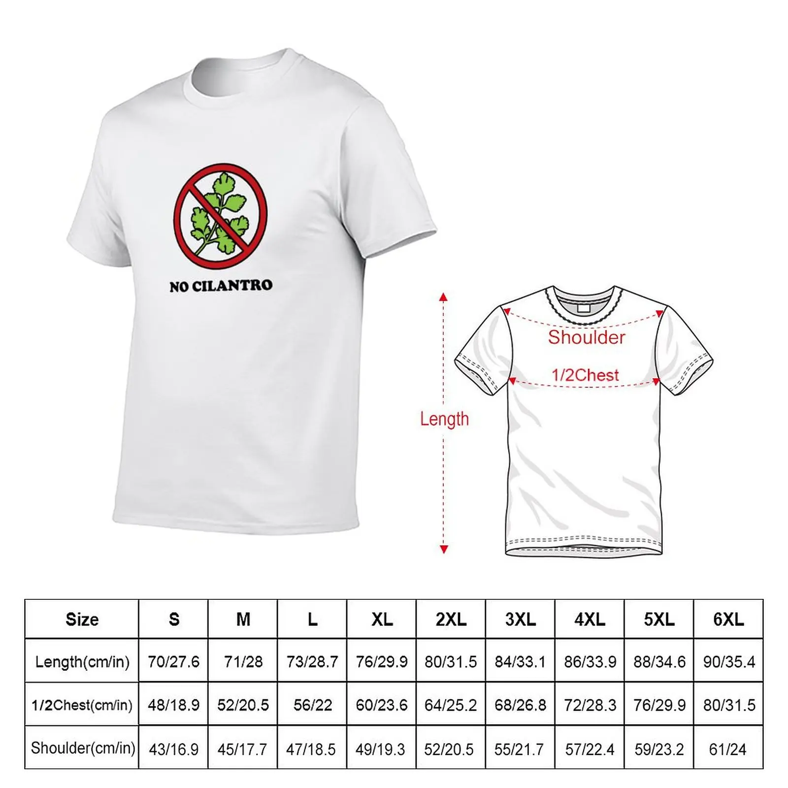 No Cilantro T-Shirt Big and Tall Short Sleeve Tee
