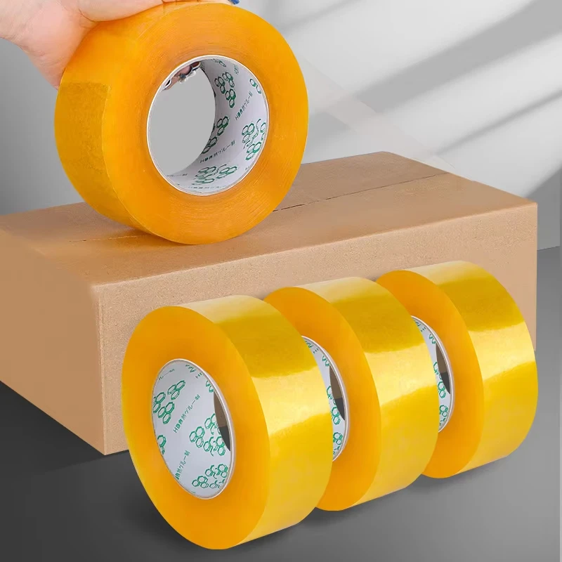 Yellow Carton Sealing Tape Packaging Mobile Transportation Special Mailing Strong Transparent Sealing High Viscosity Fixed Items