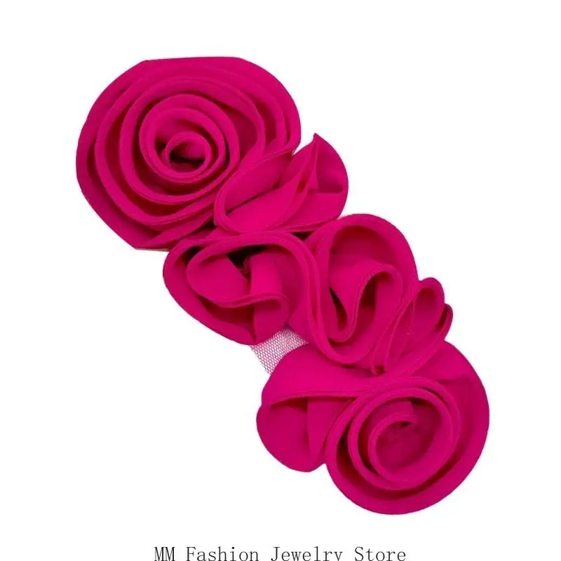 

D0UB Elegant Flower for Dress Sewing On Applique Craft Garment Costume Making