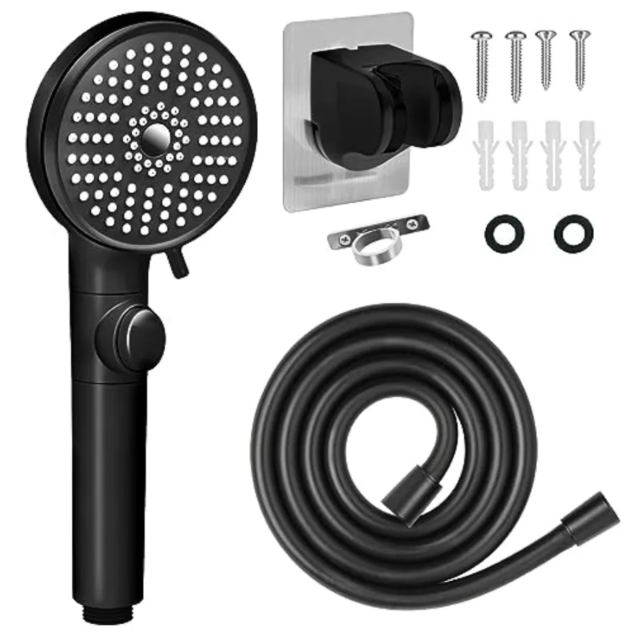 

RV Shower Head with Hose, High Pressure 5 Mode Shower head Replacement, Handheld Showerhead for RV/Campers, Travel Trailer for
