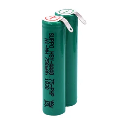 HSY-AAA0.75-PHP per batterie per rasoio elettrico PHILIPS SUPPO 2.4V 750mAh batteria ni-mh