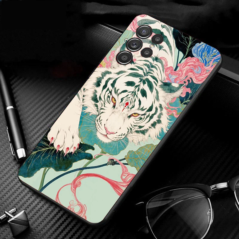 

Phone Case For Samsung Galaxy S26 Plus Edge S25 S24 S23 S22 Ultra S23 S22 S25 Plus S24 FE Tiger Art