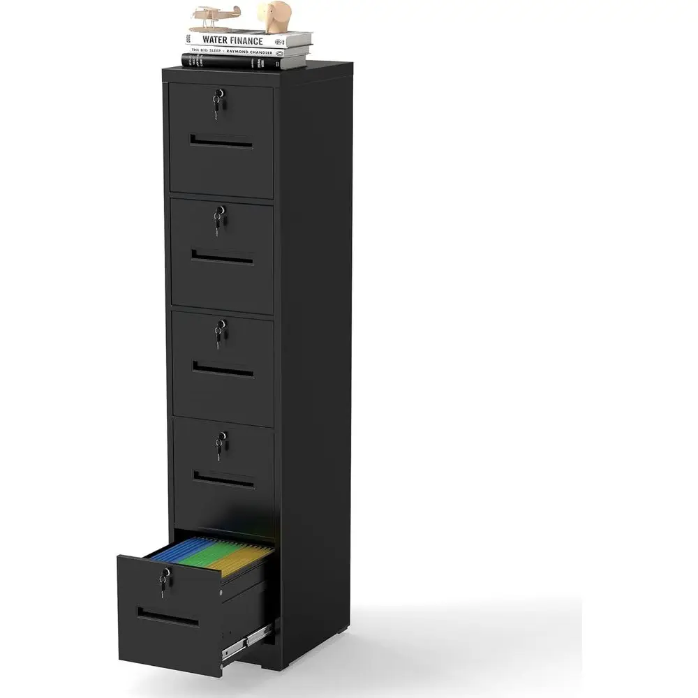

Steel Storage Cabinet with Lock, Home Office Use, Letter/Legal Size, Assembly Required, Black