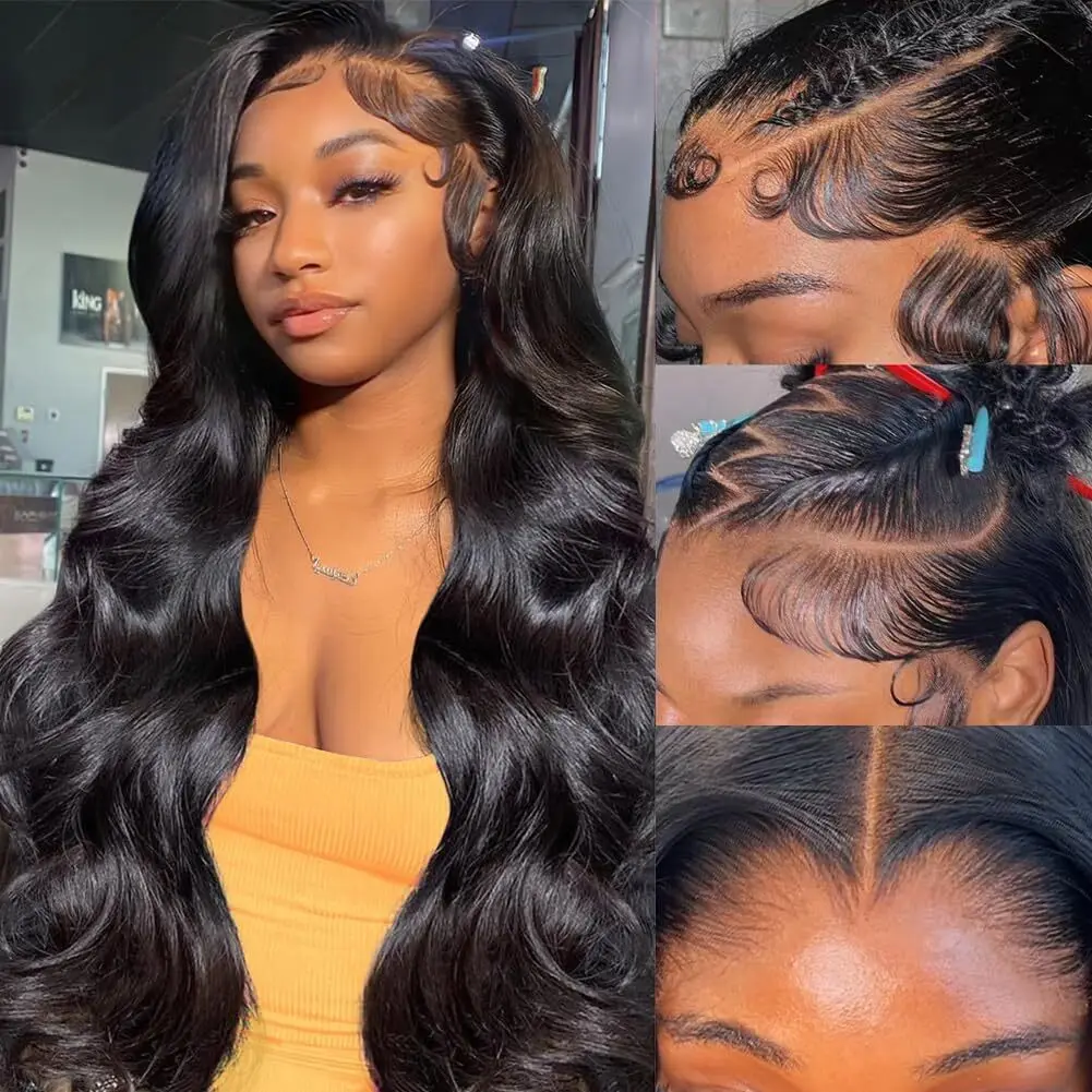 

36 Inch Body Wave Human Hair Wigs 13x4 Hd Transparent Lace Front Wigs Human Hair Wig PerisModa Body Wave Lace Frontal Wig #1B