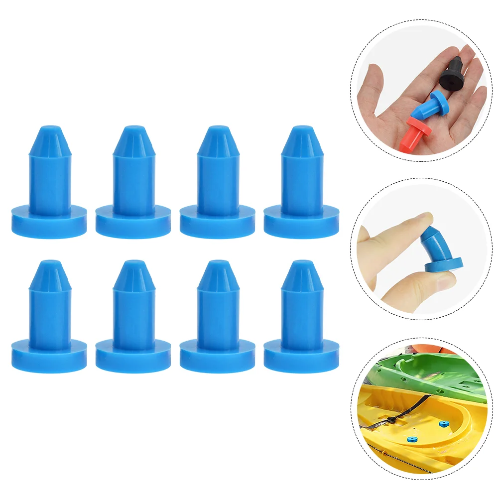 

8 Pcs Kayak Canoe Water Plug Canoe Drain Stoppers Push Hole Proof Accessories Drain Waterproof Rubber for Stoppers