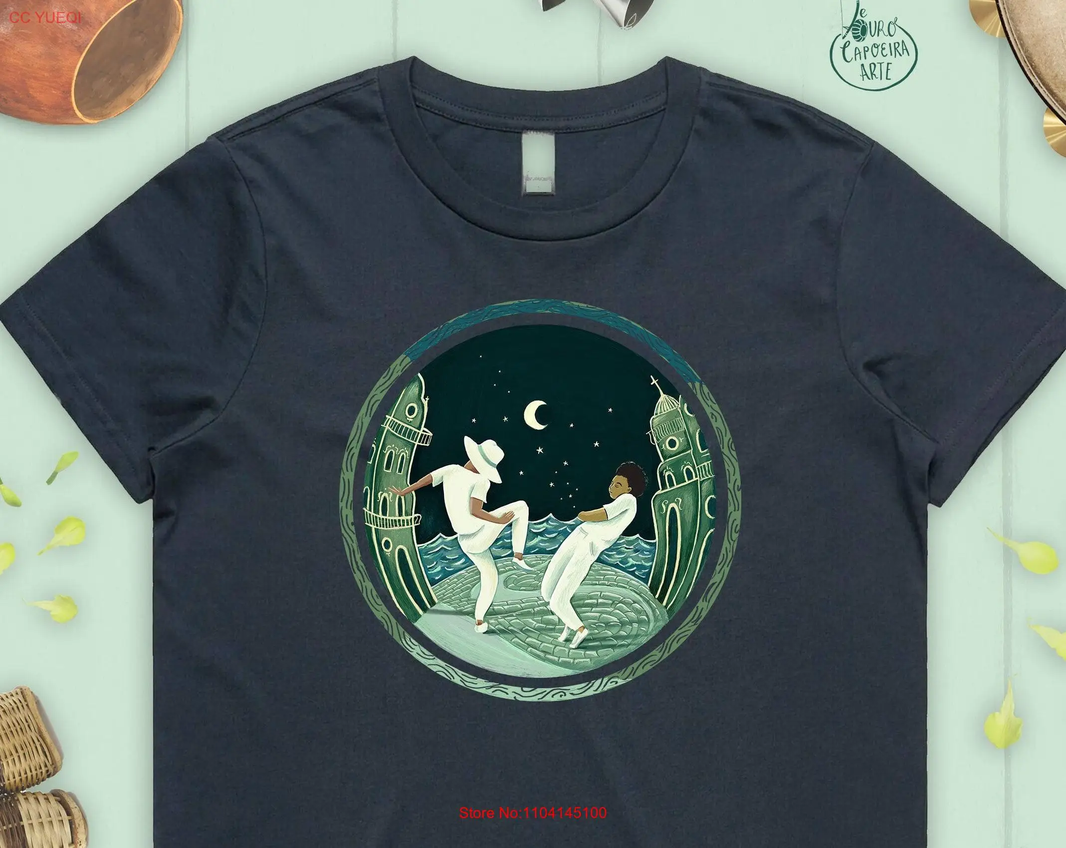 

Women's Capoeira T Shirt Vamos Vadiar Angola long or short sleeves