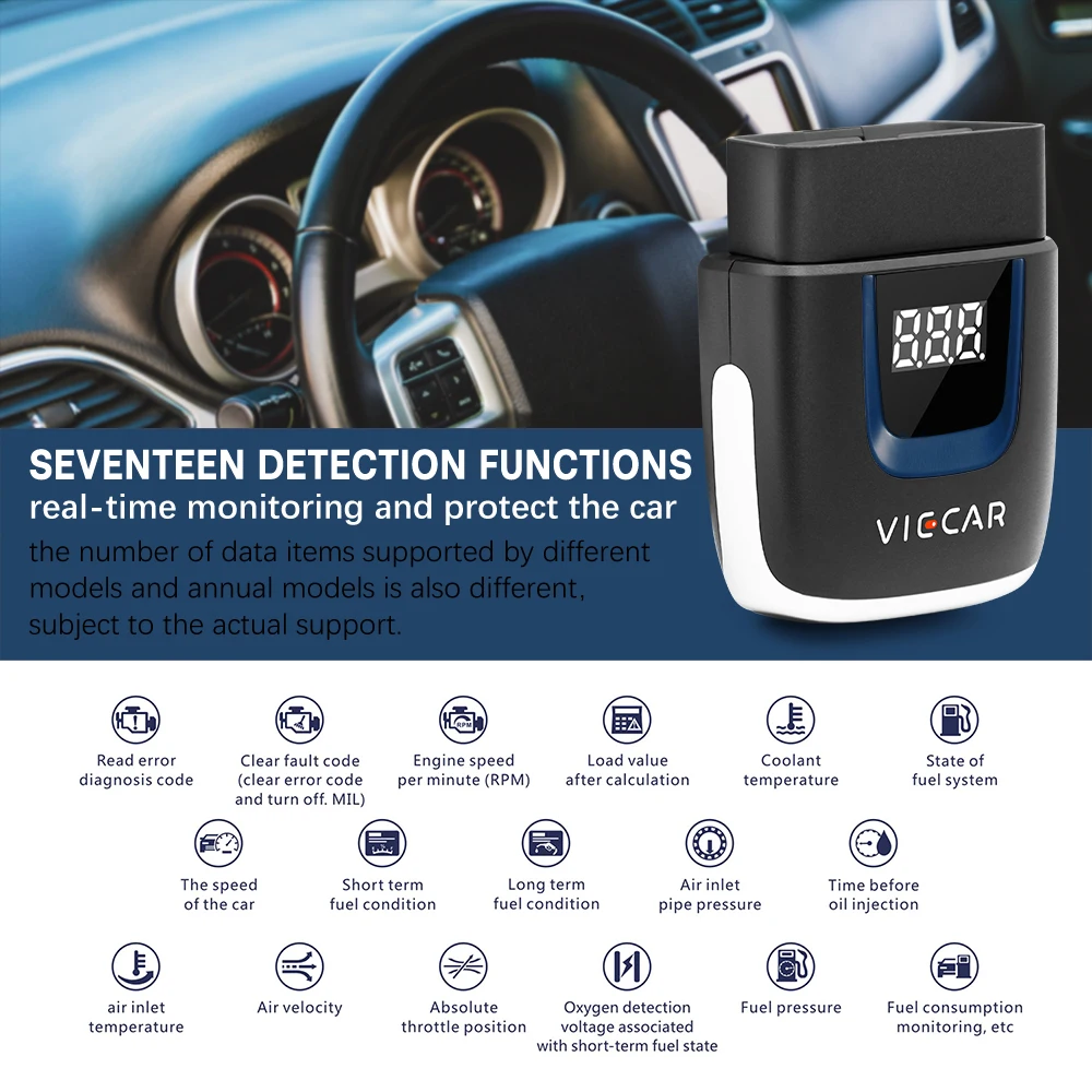 Viecar VP001 VP003 ELM 327 V2.2 PIC18F25K80 For Android/IOS OBD Type-C ELM327 Bluetooth 4.0 USB Scanner Car Diagnostic Auto Tool