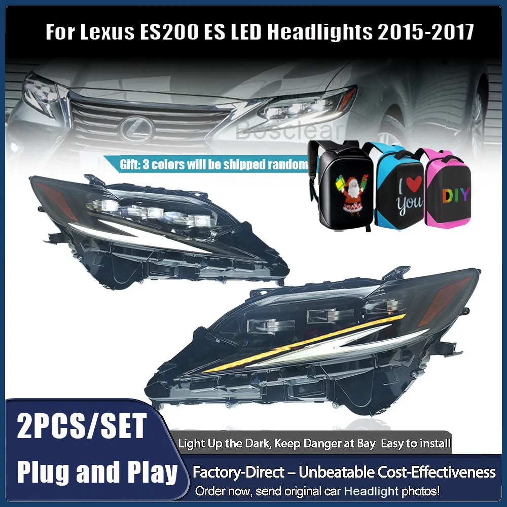 

Car Lights for Lexus ES200 ES LED Headlights 2013-2017 ES300 ES350 Head Lamps Assmebly DRL Projector Lens Automotive Accessories
