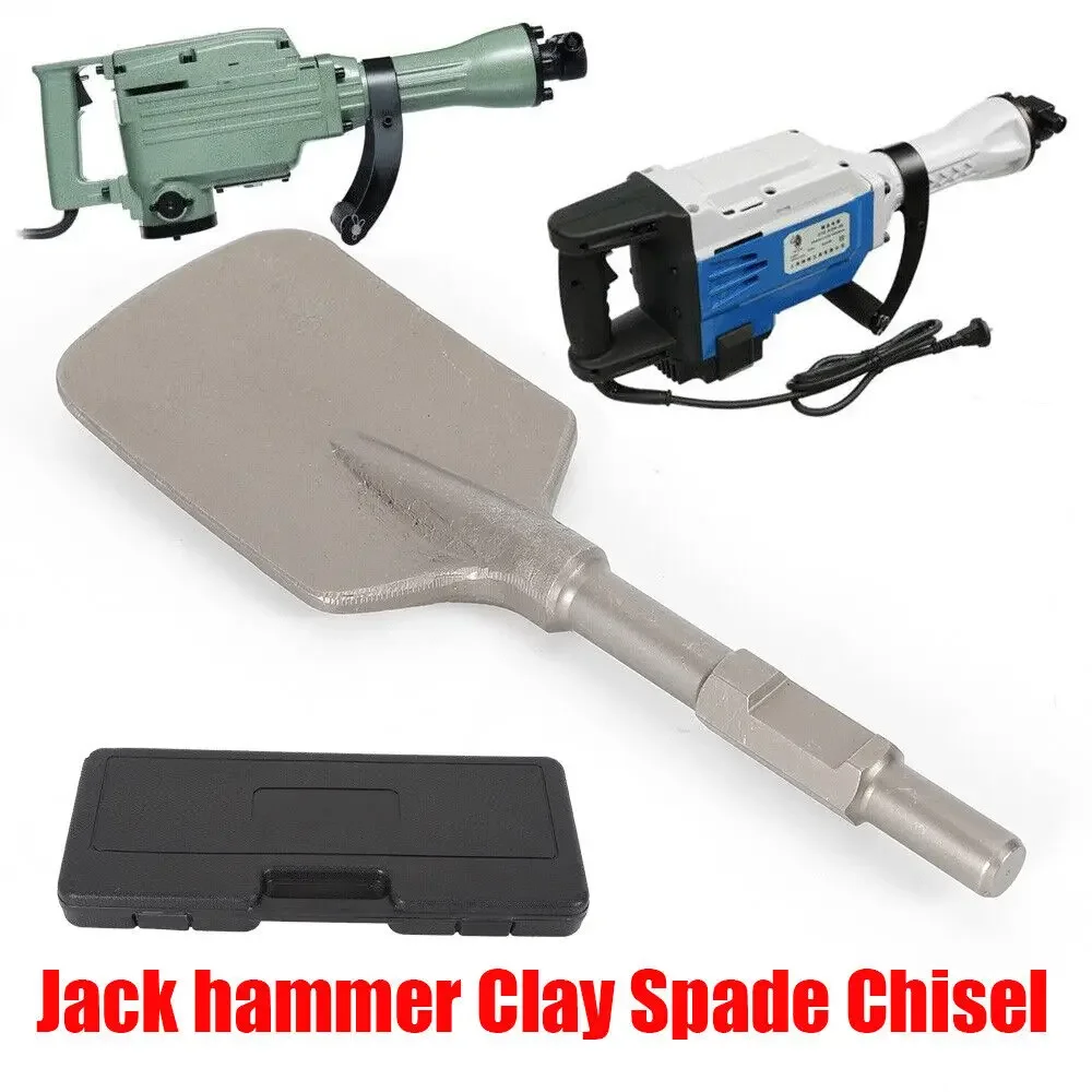 

For Electric Hammer Breaker Clay Spade Shovel Chisel Cutter Chisel Extra Wide Pointed Chisel Tipped 1-1/8" Hex Shank