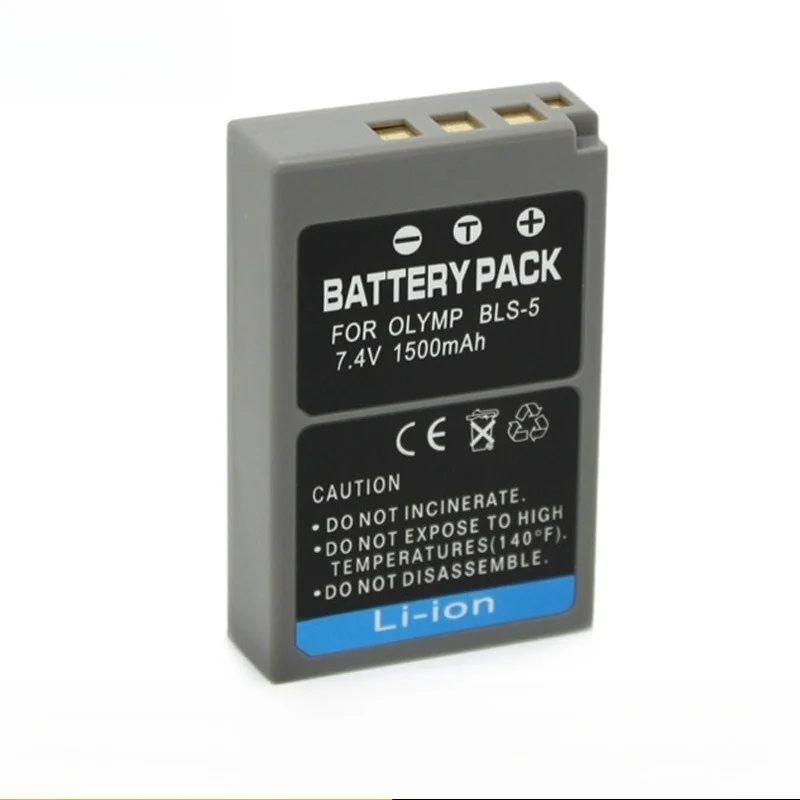 1500mAh PS-BLS5 Camera Battery Suitable for EP2 EPL1 EPL2  EP1 EP2 BLS5 E-400 EVOLT E-410 EVOLT E400 EVOLT E410 E-420 E-410