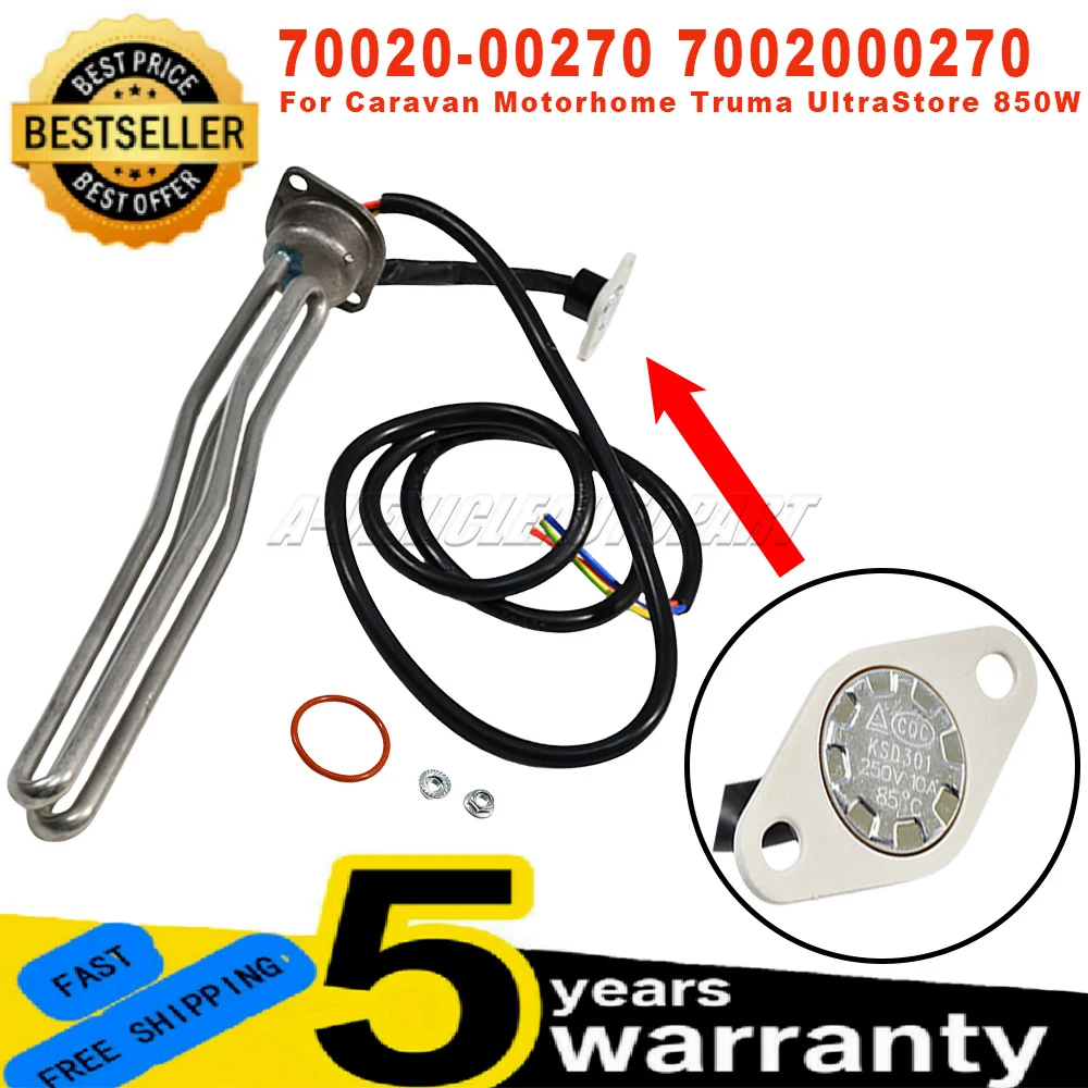

1 Set 70020-00270 New 1 Set Water Heater Heating Element Replacement Kit 850W For Caravan Motorhome Truma UltraStore 7002000270