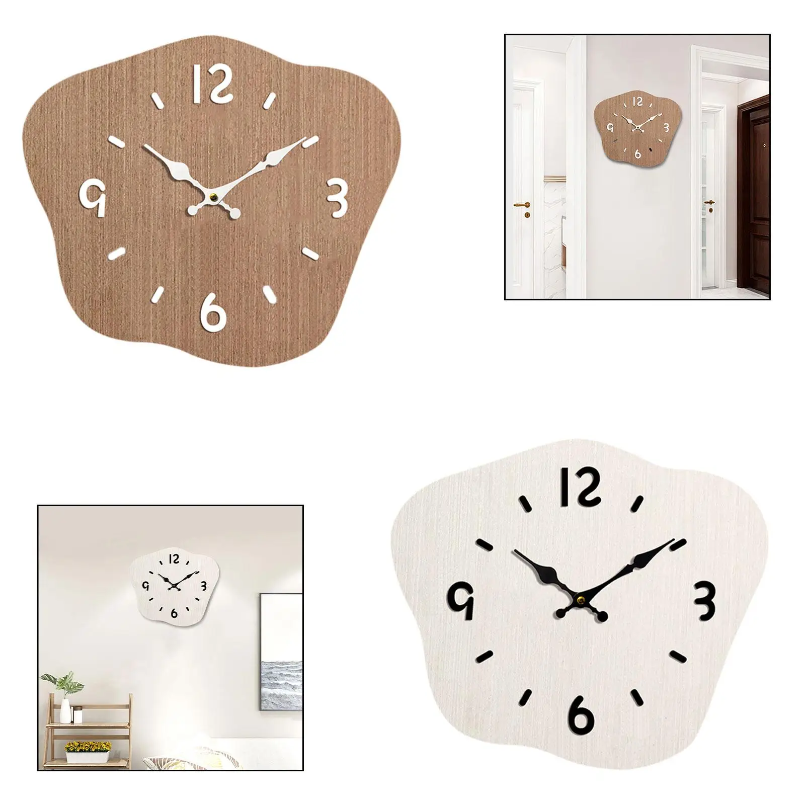 

Cloud Clock Quiet Aesthetic Timepiece 3D Numbers for Shop Indoor Living Room Bedroom Office