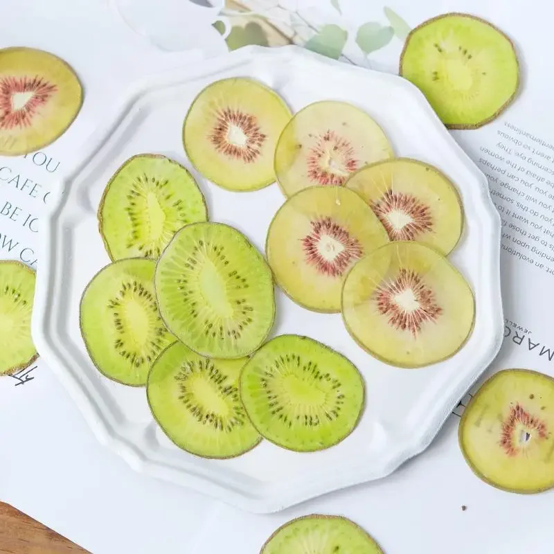 Nature Pressed Kiwi Sliced Fruit Specimens, Handmade Dry Flower DIY Glue Mobile Phone Case UV Jewelry Accessories,2pcs/4-5cm