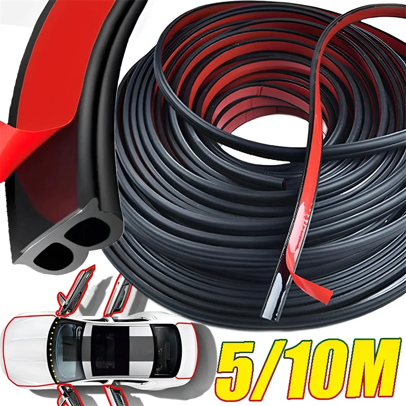 

5/10M Car Rubber Seal Strip Auto Protector Sealing Strips Car Door Rubber Seals for Car Door Trunk Hood Sealant Sound Insulation