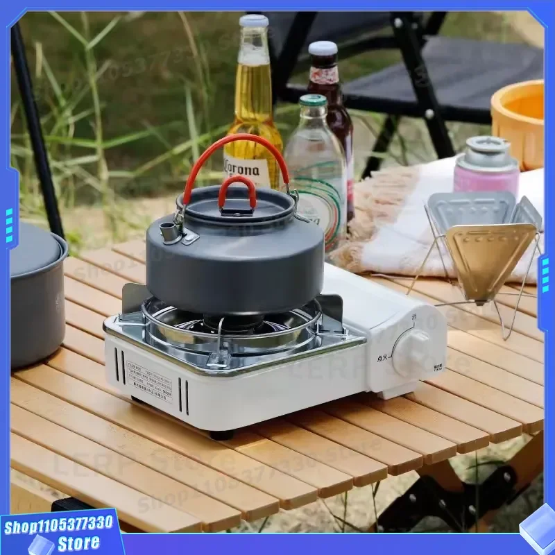 Portable Outdoor Gas Cooker Compact Camping Stove for Hiking Picnic BBQ Lightweight Burner with Windshield Easy to Carry