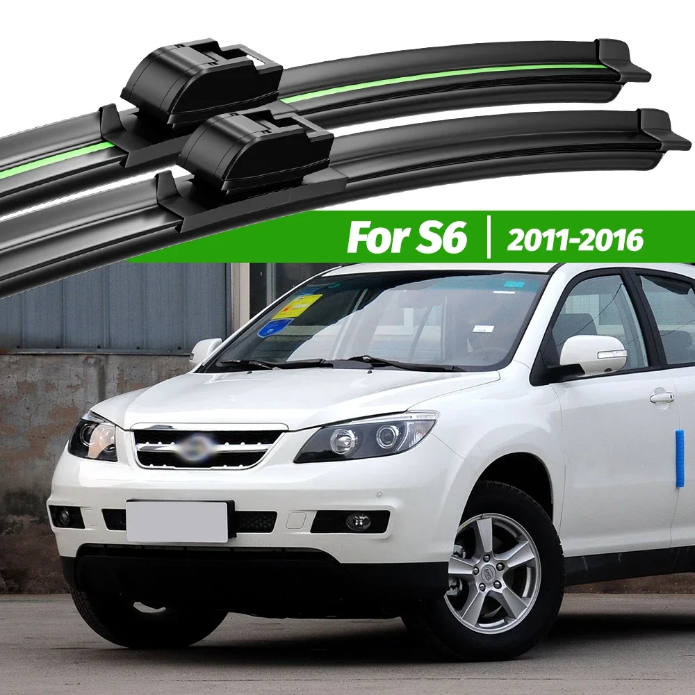 For BYD S6 2011-2016 2pcs Front Windshield Wiper Blades 2012 2013 2014 2015 Windscreen Window Accessories