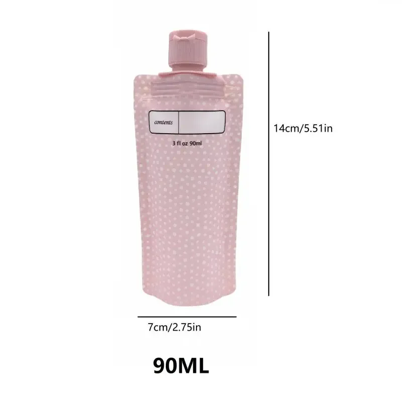 3/6PCS 90ml Travel Empty Lotion Dispensing Bags Reusable Liquid LeakProofบีบกระเป๋าแชมพูเครื่องสําอางค์ขวด