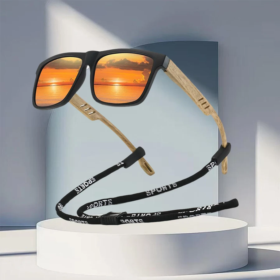 مع نظارات شمسية مربعة كلاسيكية للرجال والنساء UV400، نظارات واقية عصرية خفيفة الوزن للقيادة وصيد الأسماك #1