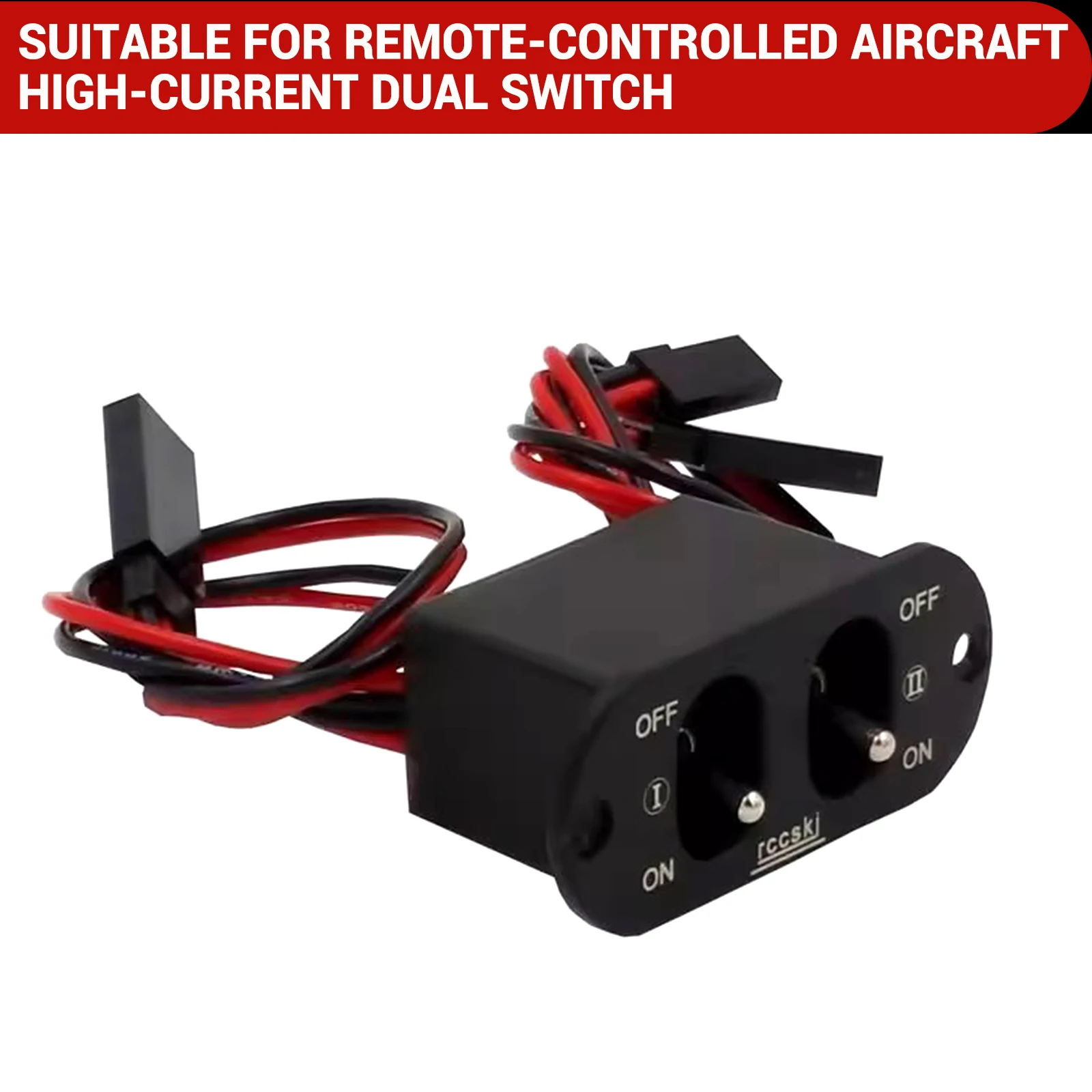 RC  Heavy Current Dual Charging Switch Fit FUTABA/JR Connector for RC Plane