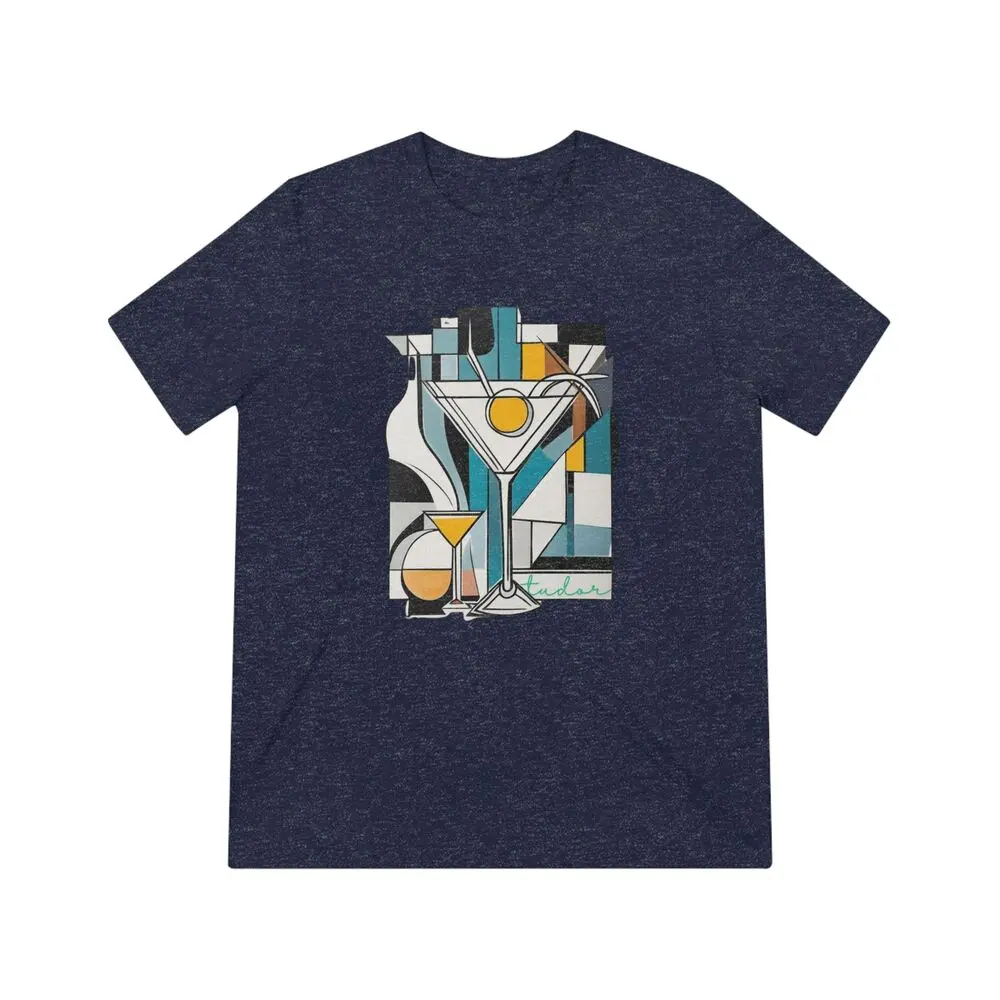 Unisex Triblend Tee cocktails drawings abstract minimalist cubist art t-shirt