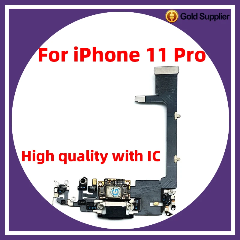 

Новинка 1:1 с IC для iphone 11 pro зарядный порт Гибкий микрофон мини USB зарядное устройство док-разъем Ремонт Запасные части