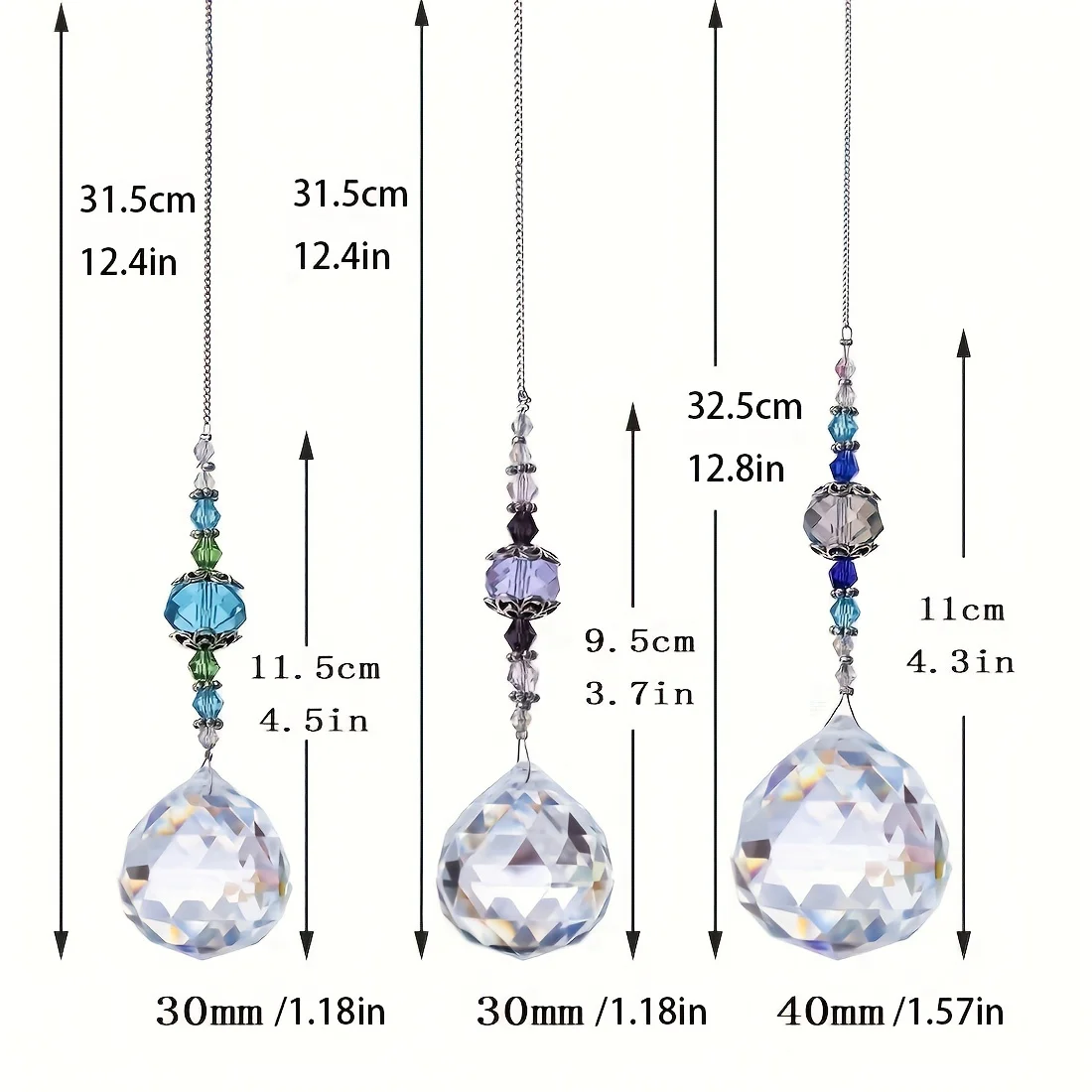 1/3pcs Clear Crystal Prism Suncatcher Ball Rainbow Maker Prism Hanging Window Decor, Yard Art Decor