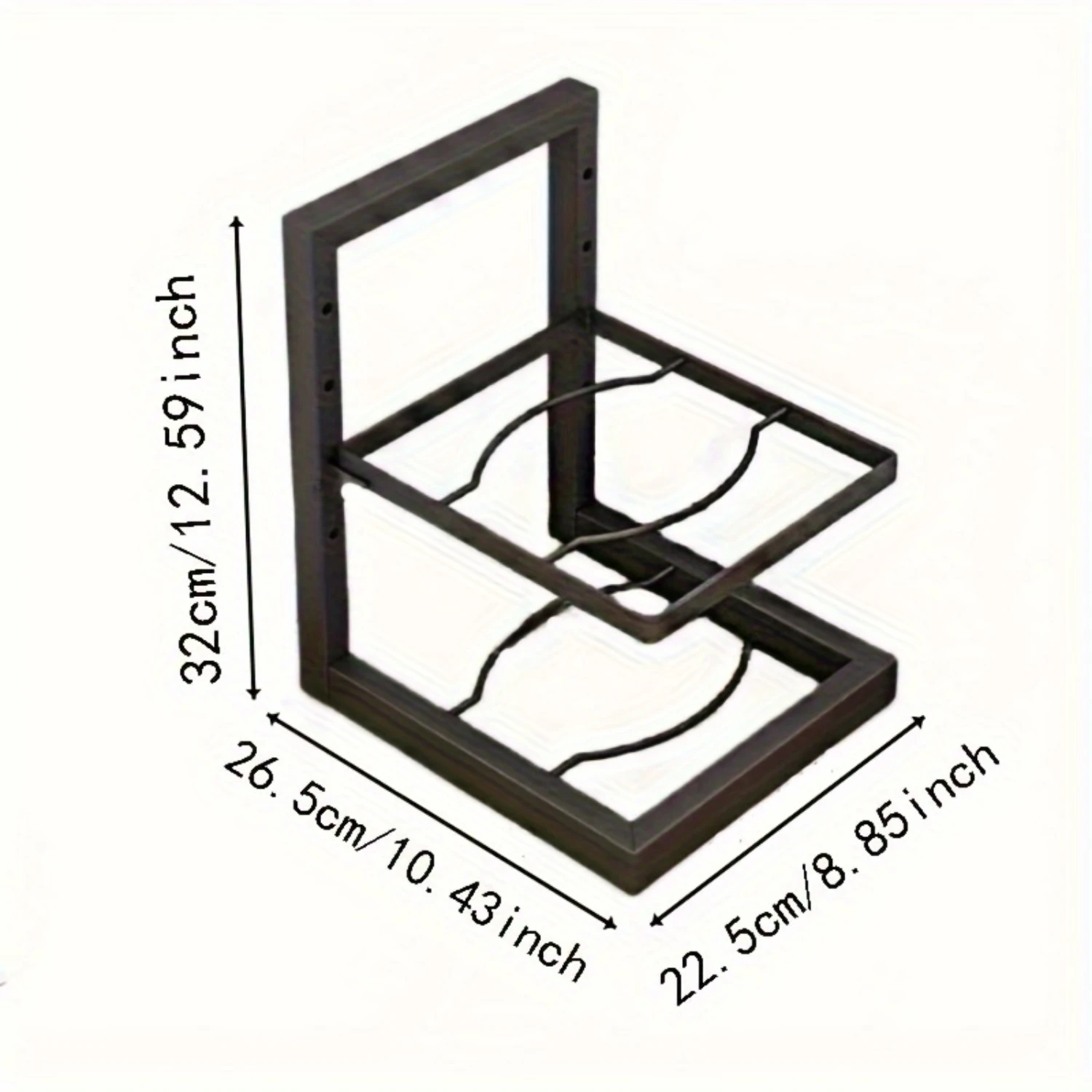 قطعة واحدة من منظم وعاء ومقلاة متعدد الطبقات - رف أواني طهي موفر للمساحة لمستلزمات المطبخ - وصول تحت الحوض والخزانة على سطح الطاولة