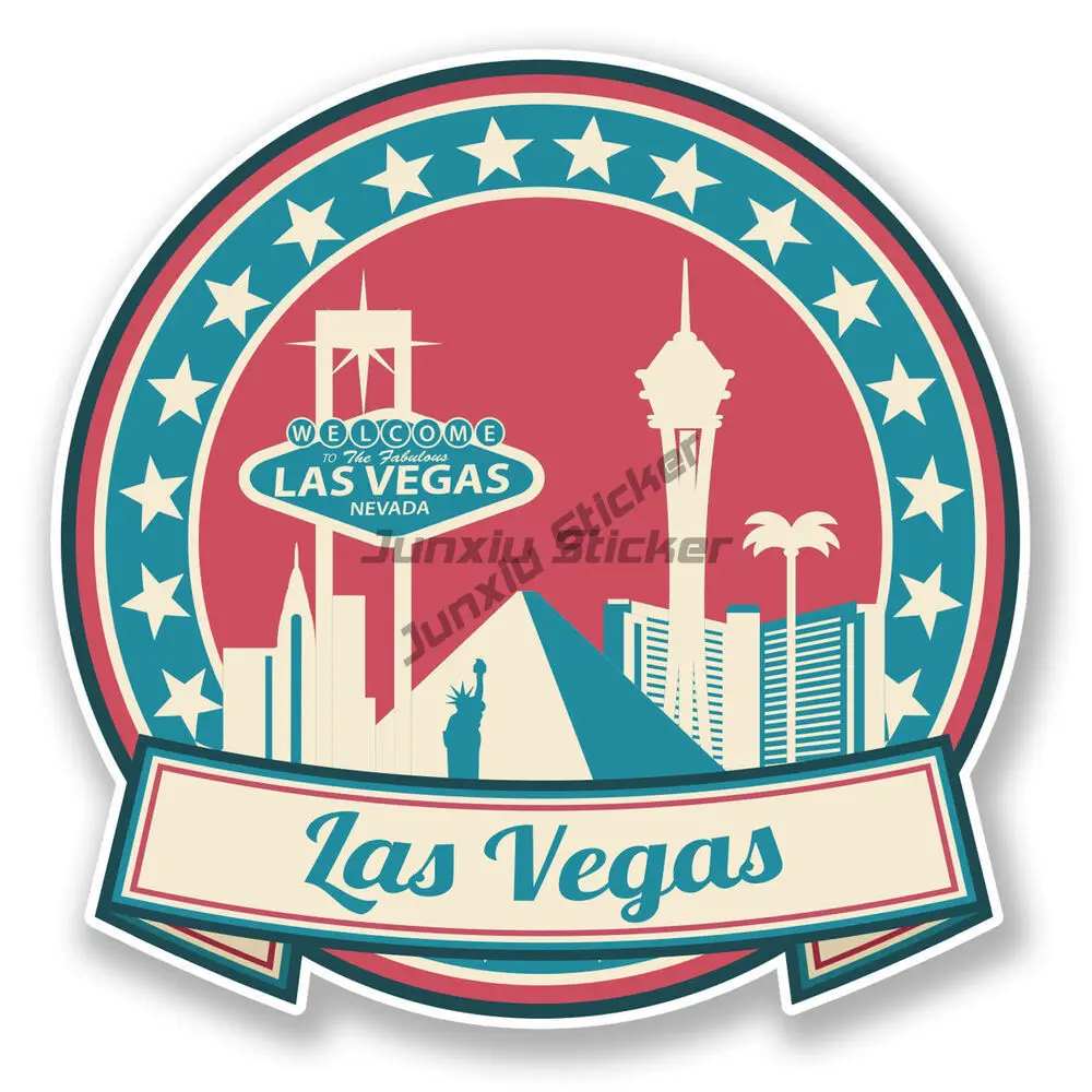 

Las Vegas Nevada United States Vinyl Stickers iPad Car Travel Luggage Cars Truck Laptops Reflective-silver Decoration Stickers