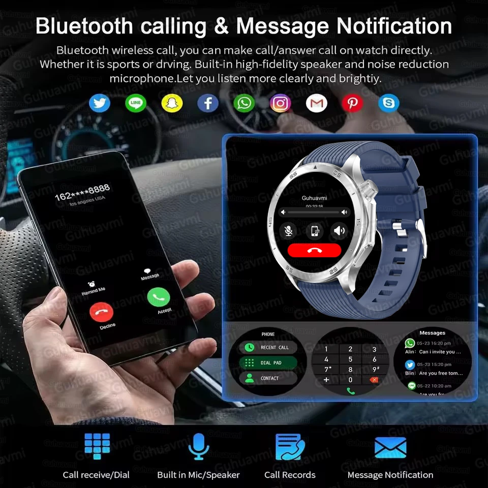 Para oppo relógio x2 relógio inteligente masculino gps pista bússola altímetro 360*360 hd tela amoled bluetooth chamada ip68 à prova dip68 água smartwatch