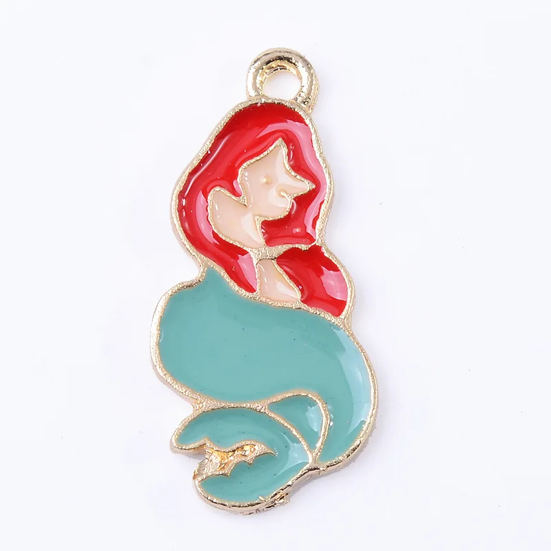 100Pc set Japanese oil drip alloy pendant Harajuku style lucky cat kimono girl oil drip jewelry earrings pendant