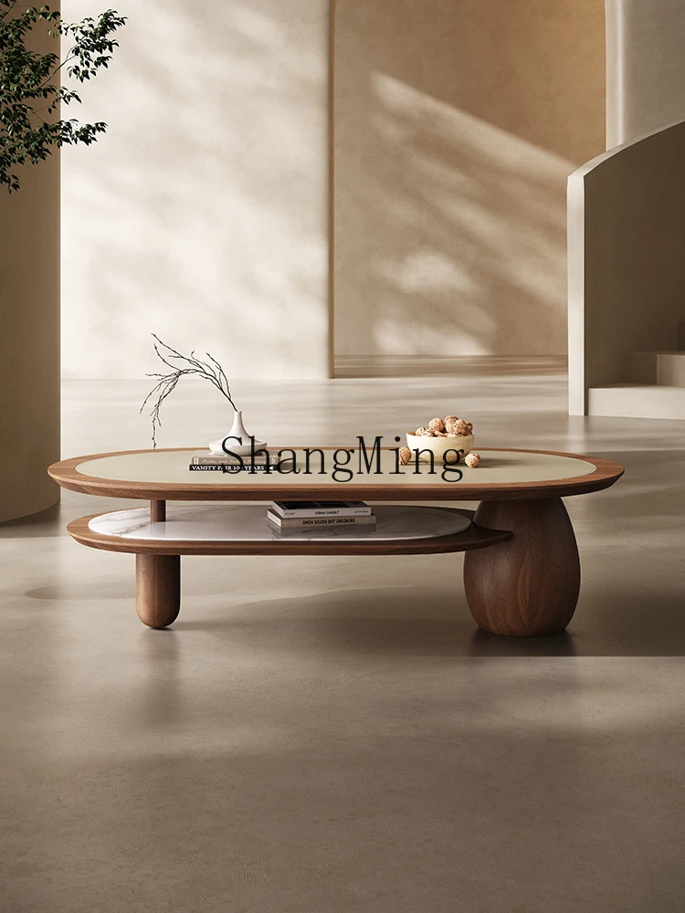 

Журнальный столик CL для гостиной, домашний журнальный столик из каменной плиты, средневековый чайный столик для гостиной