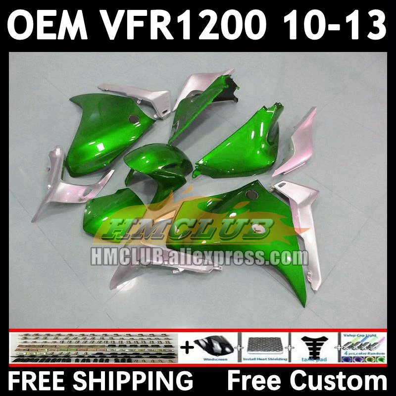 

Injection For HONDA metal green VFR1200 VFR 1200 RR CC 87No.3 VFR-1200 10 11 12 13 VFR1200RR 2010 2011 2012 2013 OEM Fairings