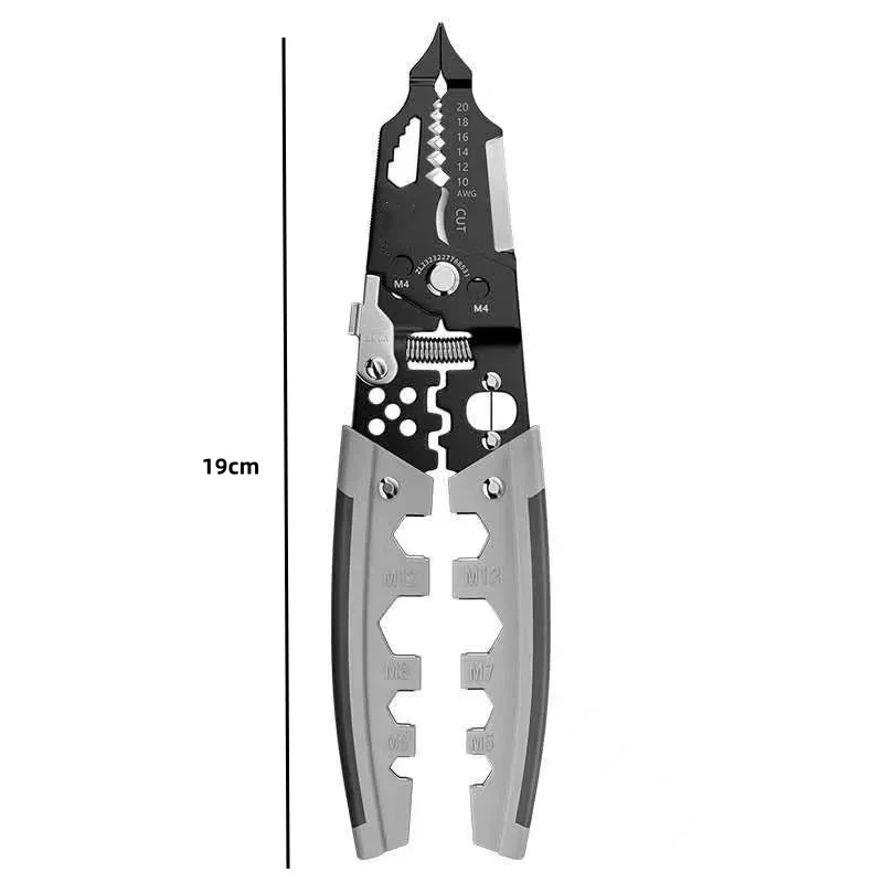 Wielofunkcyjne szczypce do ściągania izolacji dla elektryków 28 w 1. Mocne szczypce do ściągania izolacji do zaciskania i łamania przewodów