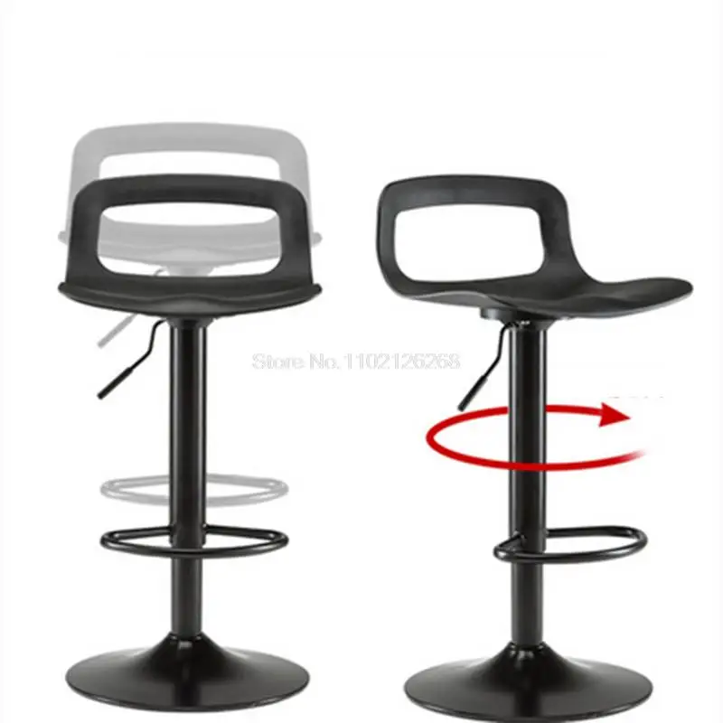 Multifunctional Modern Bar Stool Adjustable Lift Chair Home Backrest Bar Stool Rotating Lift High Stool Bar Stool