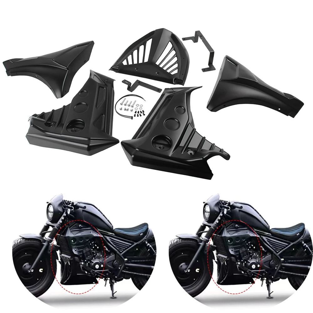 

Matte Black Motorcycle Engine Guard Belly Pan Panel under Fairing Cover for Honda Rebel CMX500 2017-Up Models