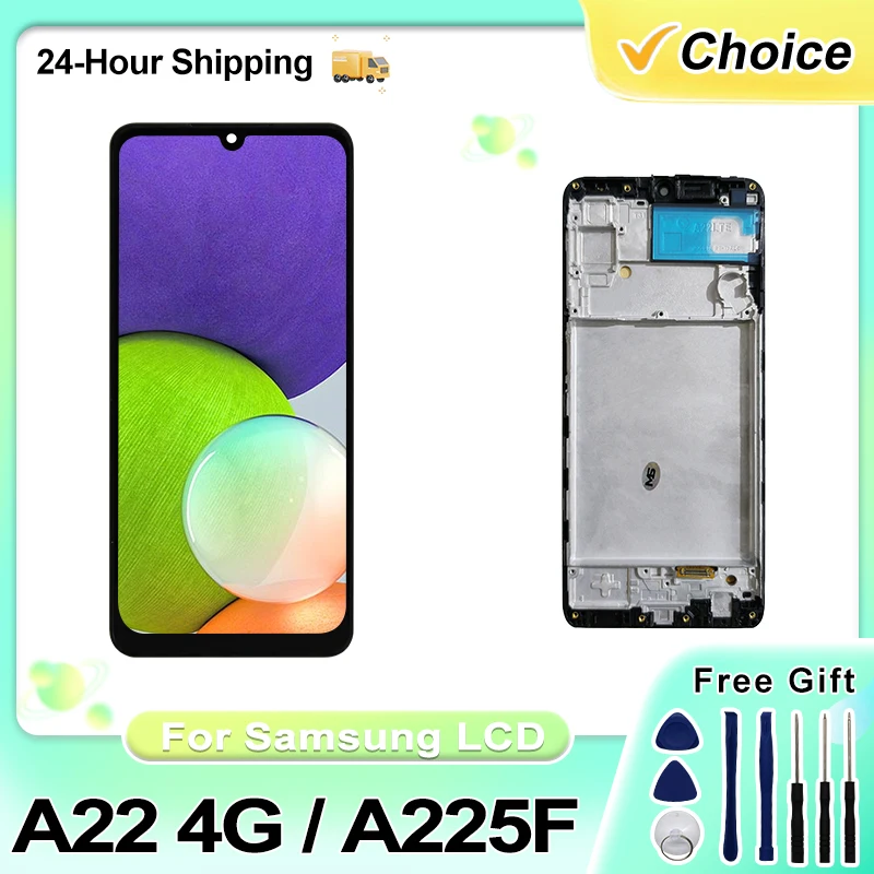 

Choice OLED For Samsung Galaxy A22 4G LCD Display Touch Screen Digitizer For Samsung A22 A225F A225F/DS LCD Display Replacement