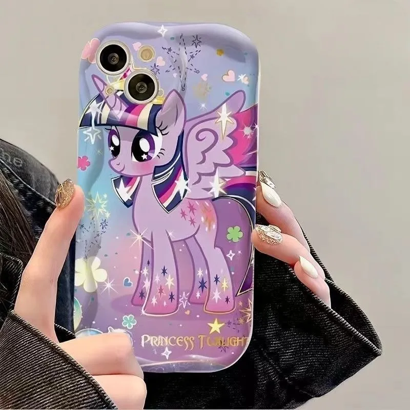 Милый прочный легкий гибкий защитный чехол для телефона My Little Pony для iPhone 15 14 13 12 11 Pro Max 8 7, аниме-игрушки