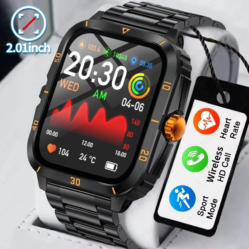 

LIGE 2024 New Bluetooth Call Smartwatch Men Health Monitoring Voice Assistant Sport Fitness Smart Watch Women For Android IOS