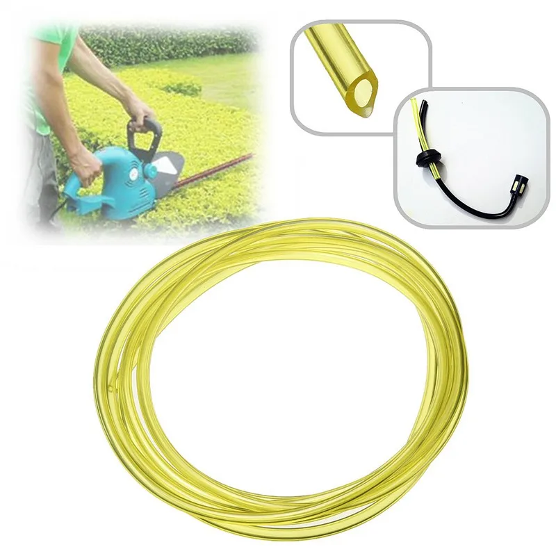 

3 meter Yellow Tygon Petrol Fuel Gas Line Pipe Hose Oil and Gas Resistant For Trimmer Chainsaw Saw Blowerfor Chainsaws Blowers