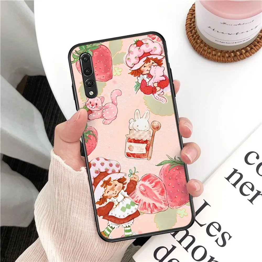 S-Strawberry Pink Shortcake Phone Case For Huawei P 8 9 10 20 30 40 50 Pro Lite Psmart Honor 10 Lite 70 Mate 20lite