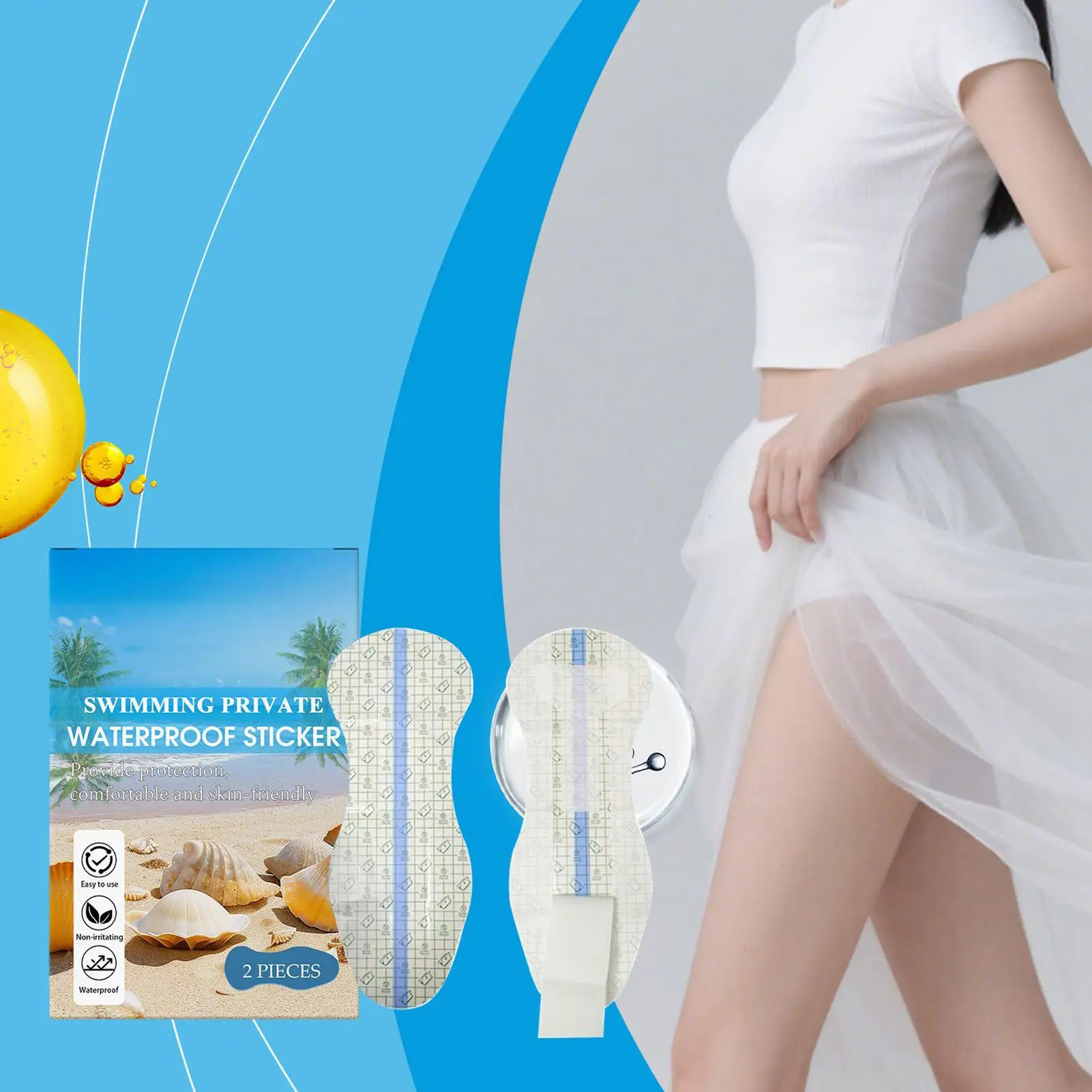 

Водонепроницаемые подушечки для женщин, защита личной зоны, водонепроницаемые подушечки, женские защитные наклейки для плавания, интимный уход для