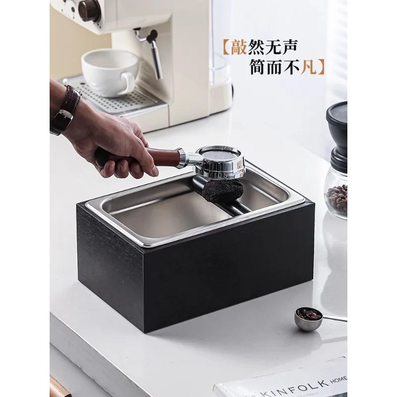 

Coffee grounds bucket Italian semi-automatic coffee machine slag box Solid wood slag bucket Powder slag box Coffee grounds appli