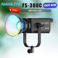 Nanlite FS-300C 2700K to 7500K Full-color RGB LED Monolight for Photography Fill Light with App-Controlled CRI 95 TLCI 94